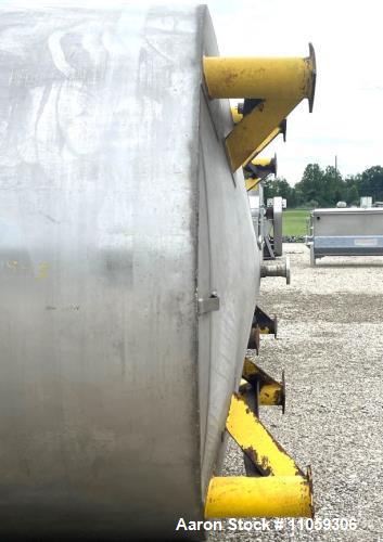 Used-8000 Gallon 304 Stainless Steel Cone Bottom Mix Tank