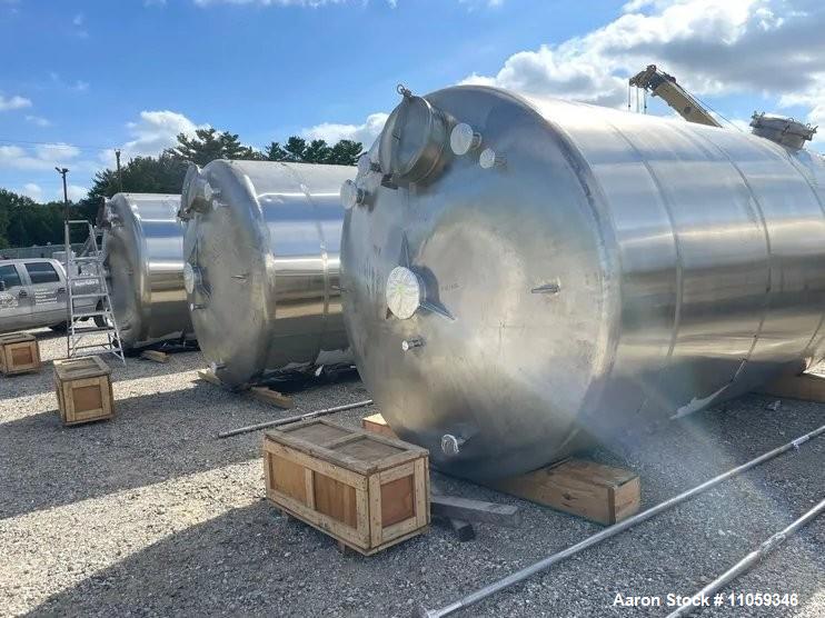 Unused- Rattan Mix Tank, 7000 Gallons. 304 Stainless steel; Dish top, Cone bottom