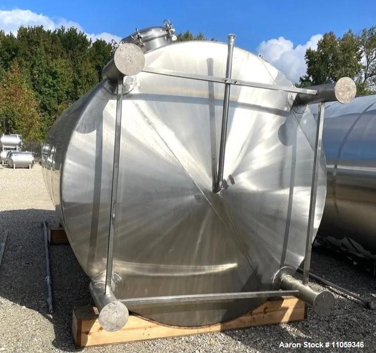 Unused- Rattan Mix Tank, 7000 Gallons. 304 Stainless steel; Dish top, Cone bottom