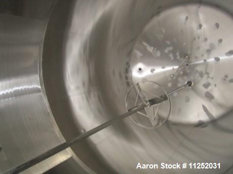 Used Tank, 10,000 Gallons, Stainless Steel.  Unit is jacketed on bottom and is insulated. Tank measures 116" diameter x 224" straight side with dish top and sloped bottom.  Tank has 16" x 20" top man...