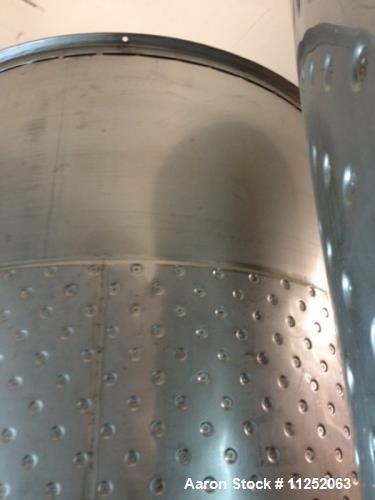 Used Ripley Wine Fermentation Tank. 6,800 gallon capacity (26,000 liter). All 304 stainless steel construction. Measures 10' diameter x 12' high side wall. Sloped bottom, 3" diameter butterfly drain ...