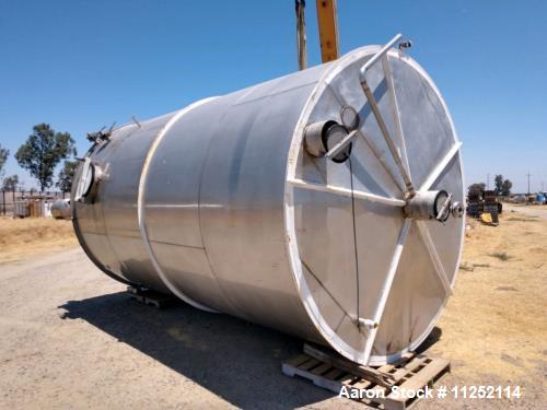 Used- Stainless Tank, Approximately 8,250 Gallon Capacity