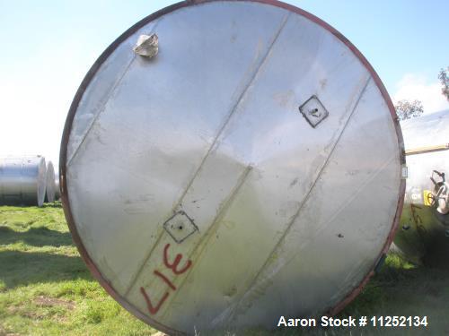 Used-15,000 Gallon Vertical Stainless Steel Tank