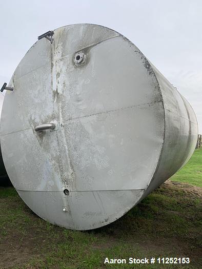 Used-Stainless Steel Tank, Approximately 12,500 Gallon