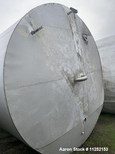Used-Stainless Steel Tank, Approximately 12,500 Gallon