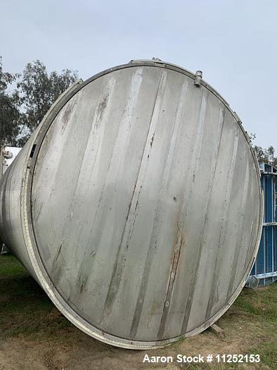Used-Stainless Steel Tank, Approximately 12,500 Gallon