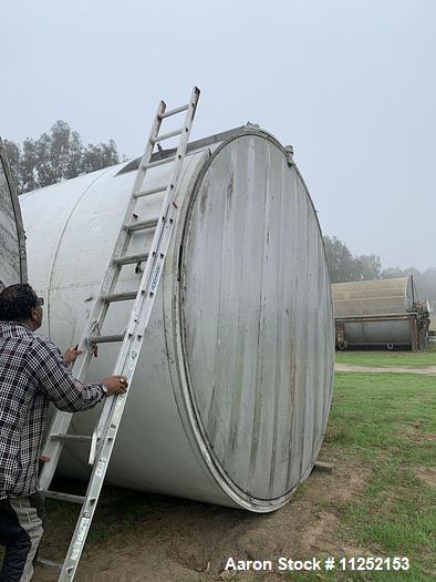 Used-Stainless Steel Tank, Approximately 12,500 Gallon
