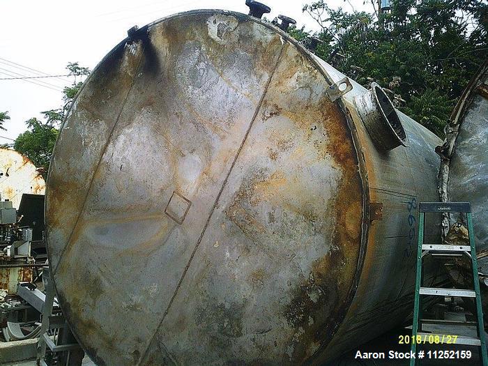 Used-Stainless Steel Single Wall Tank, Approximately 7,400 Gallon