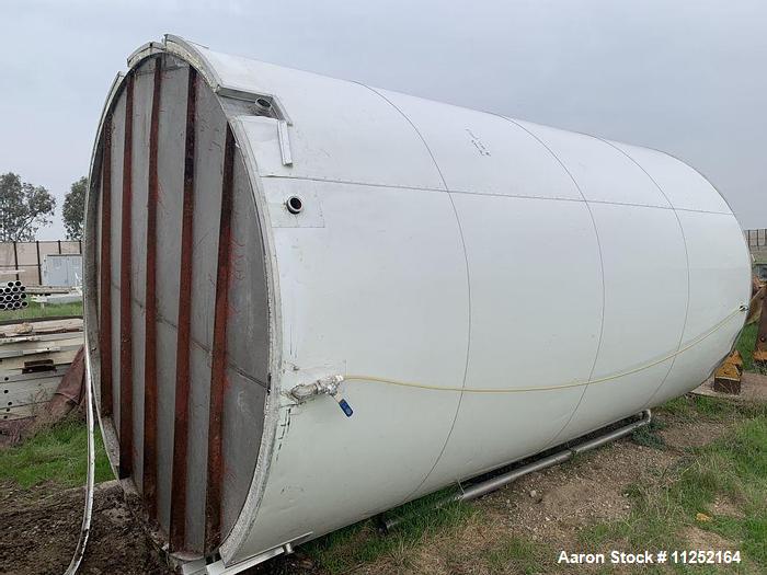 Used Stainless Steel Tank, Approximately 5,500 Gallon