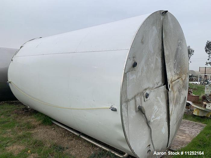 Used Stainless Steel Tank, Approximately 5,500 Gallon