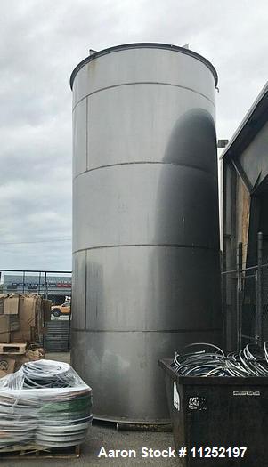 Used-Stainless Steel Single Wall 7,000 Gallon Storage Tank