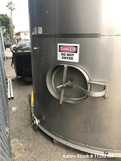 Used-Stainless Steel Single Wall 7,000 Gallon Storage Tank