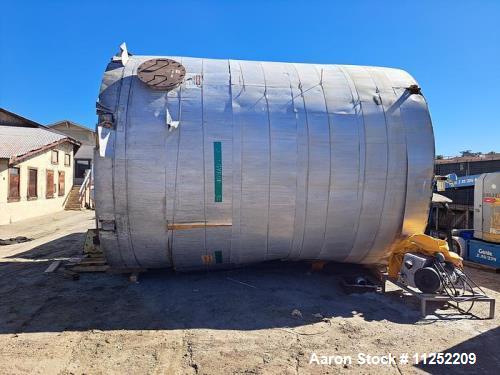 Used-Insulated Stainless Steel Tank, 12,500 Gallon