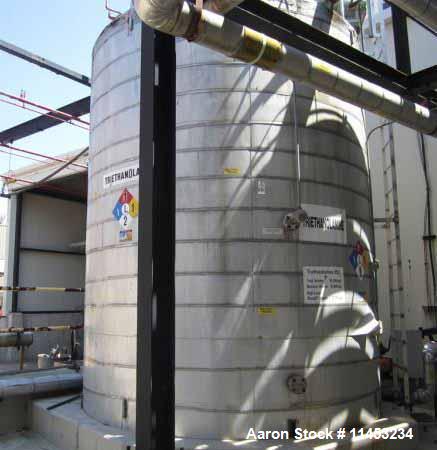 Used- 9,500 Gallon Stainless Steel Storage Tank