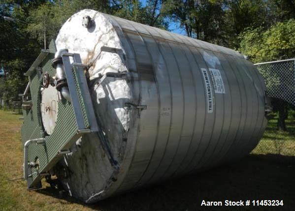 Used- 9,500 Gallon Stainless Steel Storage Tank