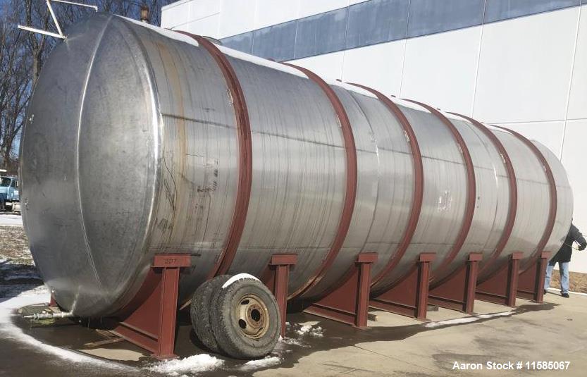 Used- Horizontal T304 Stainless Steel Tank