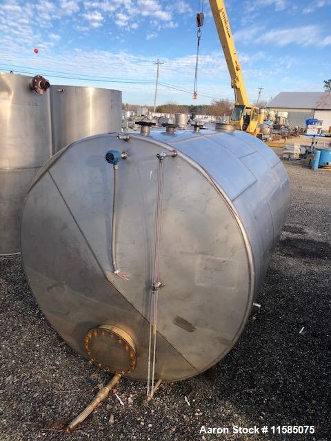 Used-5000 Gallon (approximately) Horizontal Stainless Steel Tank