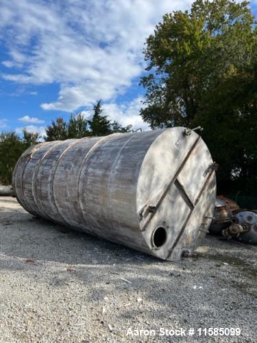 Used-Approximately 16000 Gallon Vertical Stainless Steel Tank