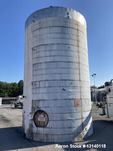 Used-Approximately 16,900 Gallon Vertical Stainless Steel Tank