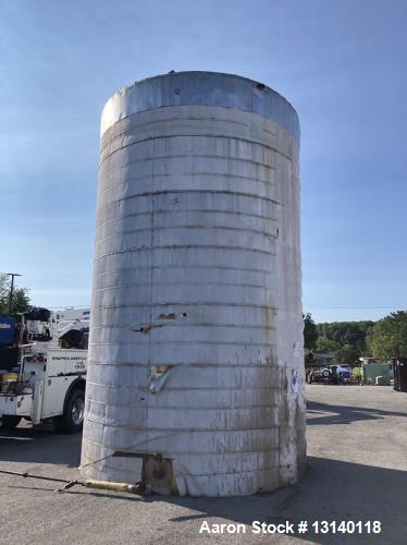 Used-Approximately 16,900 Gallon Vertical Stainless Steel Tank