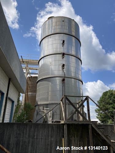 Used-Caslae Industries 25,000 Gallon 316L SS Vertical Tank