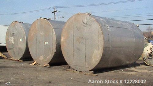 Used-10,000 Gallon, T316 Stainless Steel, Storage Tank. Approximately 11' diameter x 16' high straight side plus approximate...