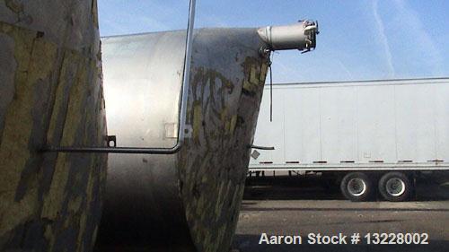 Used-10,000 Gallon, T316 Stainless Steel, Storage Tank. Approximately 11' diameter x 16' high straight side plus approximate...