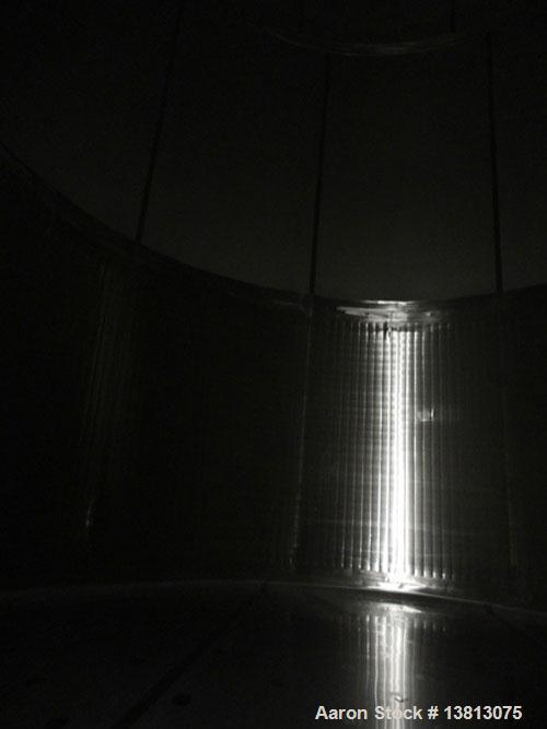 Used 20,000 Gallon Jacketed Silo, mild steel exterior and stainless steel interior. Jacket coils are located in the bottom 1/3 of the tank. 7 1/2 hp, 240/480V, 60 hz. Agitator mounted at bottom side ...