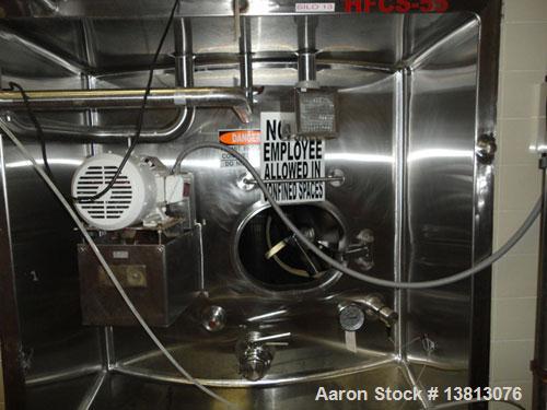 Used 20,000 Gallon Jacketed Silo, mild steel exterior and stainless steel interior. Jacket coils are located in the bottom 1/3 of the tank. 7 1/2 hp, 240/480V, 60 hz. Agitator mounted at bottom side ...