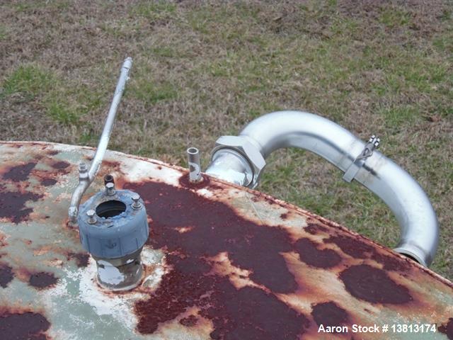 Used 5,000 Gallon Mild Steel Exterior/Stainless Steel Tank. Interior previously used to store sweeteners. End manway, sight glass. Overall Dims- 10'3" long x 10'3" wide x 12'2" tall. Tank dims. 10'3"...