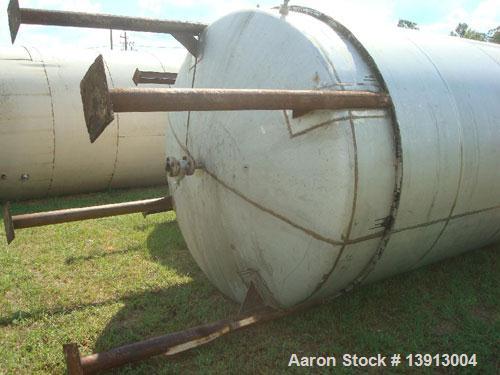 Used 5000 Gallon vertical, type 316 stainless steel, storage tank. Dome top and dish bottom. Tank is approximately 8' diameter x 18' tall. Top manway. Top lifting lugs. Mounted on 4 carbon steel legs...