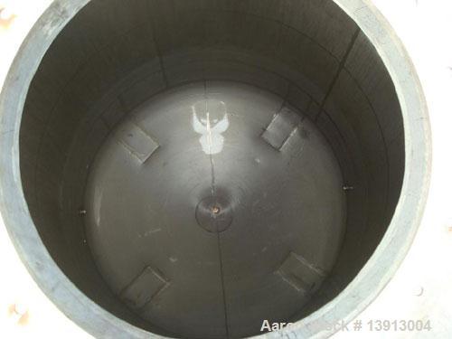 Used 5000 Gallon vertical, type 316 stainless steel, storage tank. Dome top and dish bottom. Tank is approximately 8' diameter x 18' tall. Top manway. Top lifting lugs. Mounted on 4 carbon steel legs...