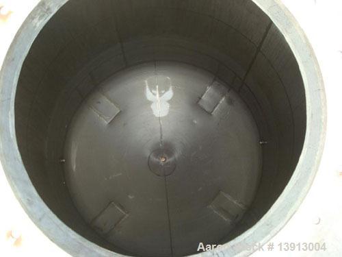 Used-5000 Gallon vertical, type 316 stainless steel, storage tank. Dome top and dish bottom. Tank is approximately 8' diamet...