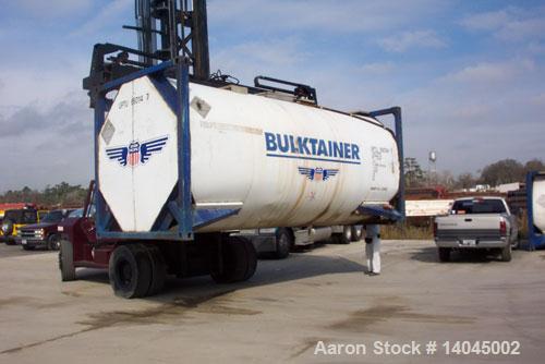 Used 6600 Gallon Single Compartment Insulated ISO Tank Container. 316 stainless steel tank, horizontal. Approximately 7'7" diameter x 20' long. Mounted in a carbon steel frame. 20' long x 8' wide x 8...