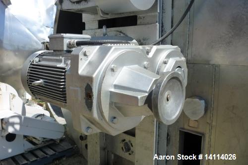 Used 7,200 Gallon Stainless Steel Scrape Agitation Tank. Jacketed, 316L stainless steel, vertical. 10' inside diameter x 11'9''. 18' high, 24'' cone bottom. 3'' tri clamp discharge. Two zone dimple j...