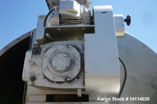 Used 7,200 Gallon Stainless Steel Scrape Agitation Tank. Jacketed, 316L stainless steel, vertical. 10' inside diameter x 11'9''. 18' high, 24'' cone bottom. 3'' tri clamp discharge. Two zone dimple j...