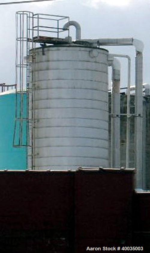 Used: Hammond Iron Works Tank, 15,000 gallon, 316 stainless steel, 11' diameter x 21' high, vertical.  Cone top and flat bottom. Insulated.  This tank has an API rating for outside storage.  MFRS. A....