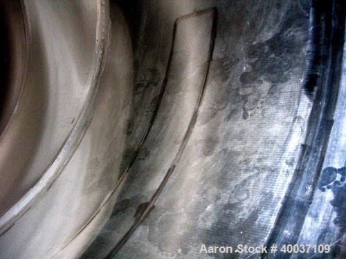 Used: R.A.S. Process Equipment pressure tank, 9000 gallon, 316L stainless steel, horizontal. Approximately 114" diameter x 14' long, dished ends. Internal rated 35 psi at 200 deg.f.. (6) top nozzles,...