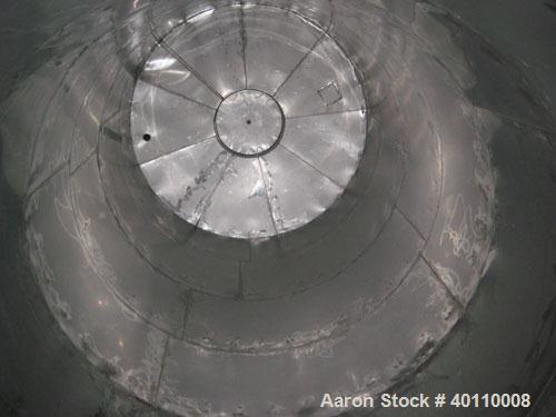 Used Westeel 25,608 Gallon (96,800 Liter) 304 Stainless Steel Storage Tank. Vertical Design. Approx. 12' Diameter x 31'6"  Long. Slight Cone Top and Sloping Bottom having a 4 1/2" Pitch. Top head has...