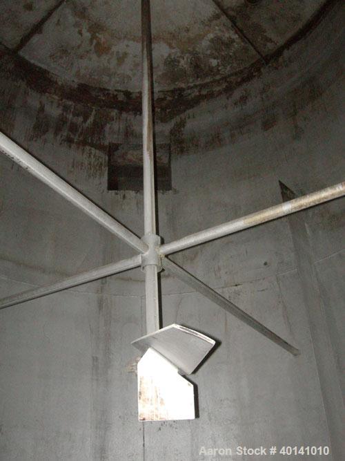 Used: Tank, approximately 12,000 gallon, stainless steel, vertical top mounted Lightnin agitator. (Service tank CP46, ammonia sulphate.)