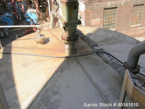 Used: Tank, approximately 12,000 gallon, stainless steel, vertical top mounted Lightnin agitator. (Service tank CP46, ammonia sulphate.)