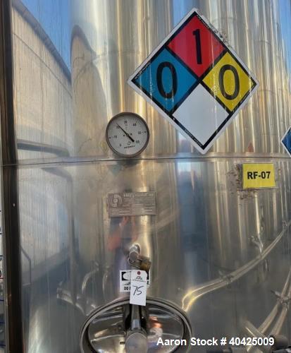 29,062 Gallon (110,000 liter) Herpasur SA 304 Stainless Steel Construction Vertical Storage Tank / Silo