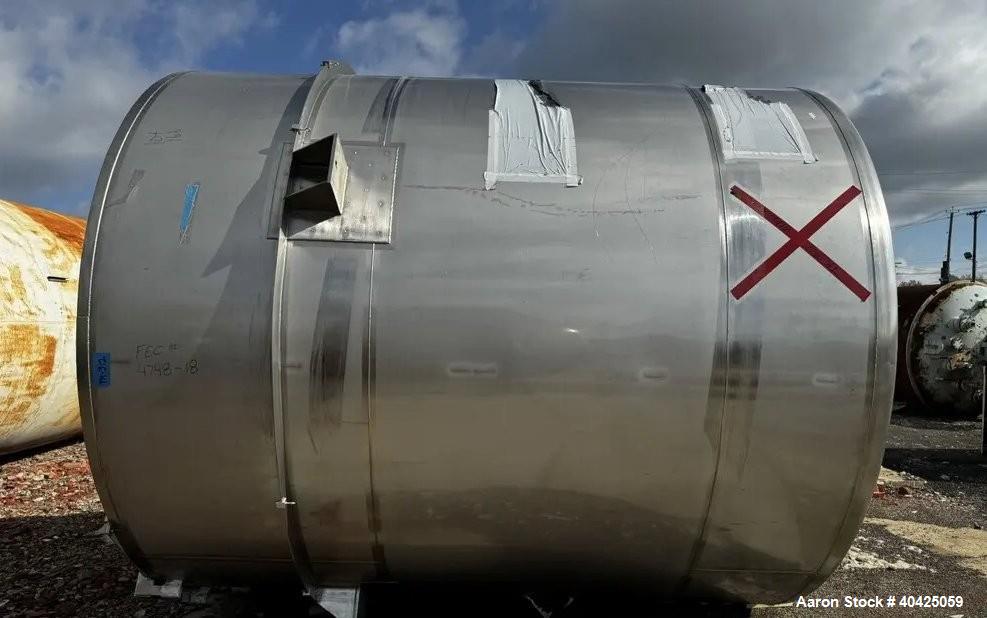 Used ICCNW 304 Stainless Steel Mixing Tank, 6,800 Gal. Single wall