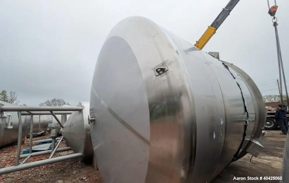 Used ICCNW 6,800 Gallon 304 SS Mix Tank – Single-Wall, 5 HP Agitator, Load Cells (TK 235)