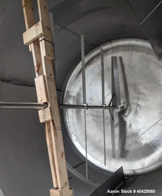 Used ICCNW 6,800 Gallon 304 SS Mix Tank – Single-Wall, 5 HP Agitator, Load Cells (TK 235)