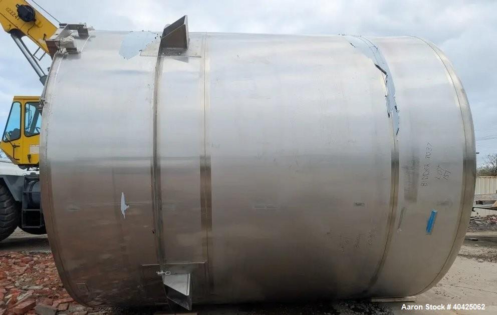 Used ICCNW 6,800 Gallon 304 SS Mixing Tank – Single-Wall, 5 HP Agitator, Load Cells (TK 215)