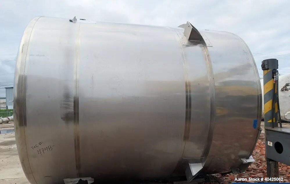 Used ICCNW 6,800 Gallon 304 SS Mixing Tank – Single-Wall, 5 HP Agitator, Load Cells (TK 215)