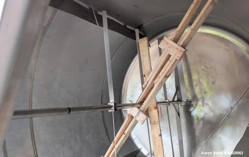 Used ICCNW 6,800 Gallon 304 SS Mixing Tank – Single-Wall, 5 HP Agitator, Load Cells (TK 215)