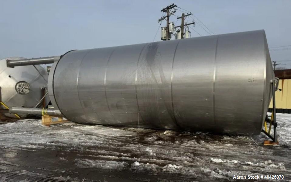 Used Rolec 31,372 Gallon Jacketed Stainless Steel Tank – Brewery Fermentation Vessel with Deep Cone Bottom