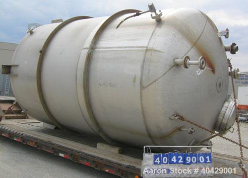 Used Northland Stainless pressure tank, 6500 gallon, 316 stainless steel, vertical. 107 3/8" diameter x 13' straight side, dished top and bottom. Internal rated FV and 40 psi at 200 deg F. Openings: ...